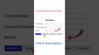 Subscribe For More ||  Simple Calculator Using Javascript