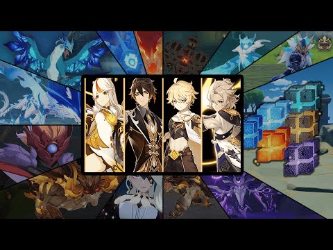 Full Level 90 Geo Party Against *All Bosses In The Game [2.1 Patch] - Genshin Impact