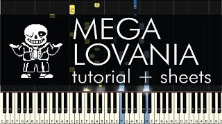 Undertale - Megalovania - Piano Tutorial + Sheets