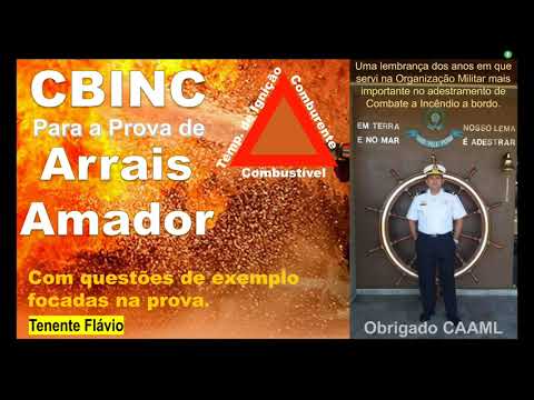 Combate a Incêndio para a prova de Arrais-Amador com questões de exemplo.