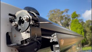 How to fix an electric awning that doesn't retract fully. A step by step instructional video.