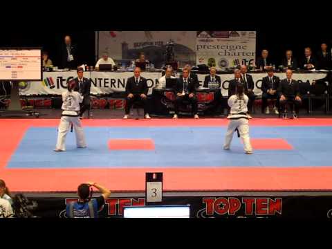 ITF World Cup Brighton 2012 - New Zealand vs Norway - Womens 3rd dan patterns finals