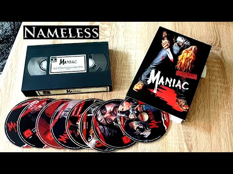 MANIAC VHS Schuber Edition  4k UHD/Blu-Ray/DVD/CD Nameless Joe Spinell William Lustig