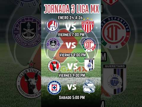 Así se JUGARA la JORNADA 3 LIGA MX 2025
