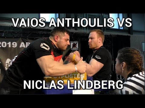 WAR MATCH BETWEEN VAIOS ANTHOULIS VS NICLAS LINDBERG AT SWEDISH NATIONALS ARMWRESTLING 2019