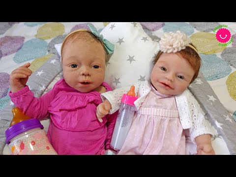 Rutina de mañana de las Bebés Reborn ANUK y ANISA con Clàudia