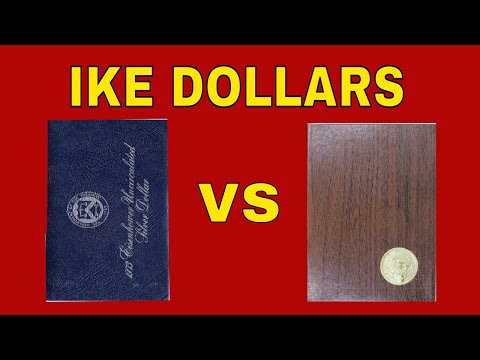 "Blue Ike " & "Brown Ike" dollar! Eisenhower dollar coins worth money!