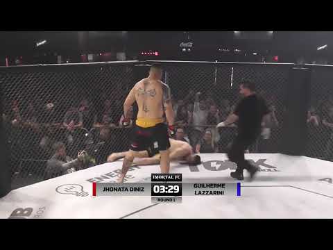 NOCAUTE DO ANO! Jhonata Diniz nocauteia Guilherme Lazzarini no Imortal FC 11.