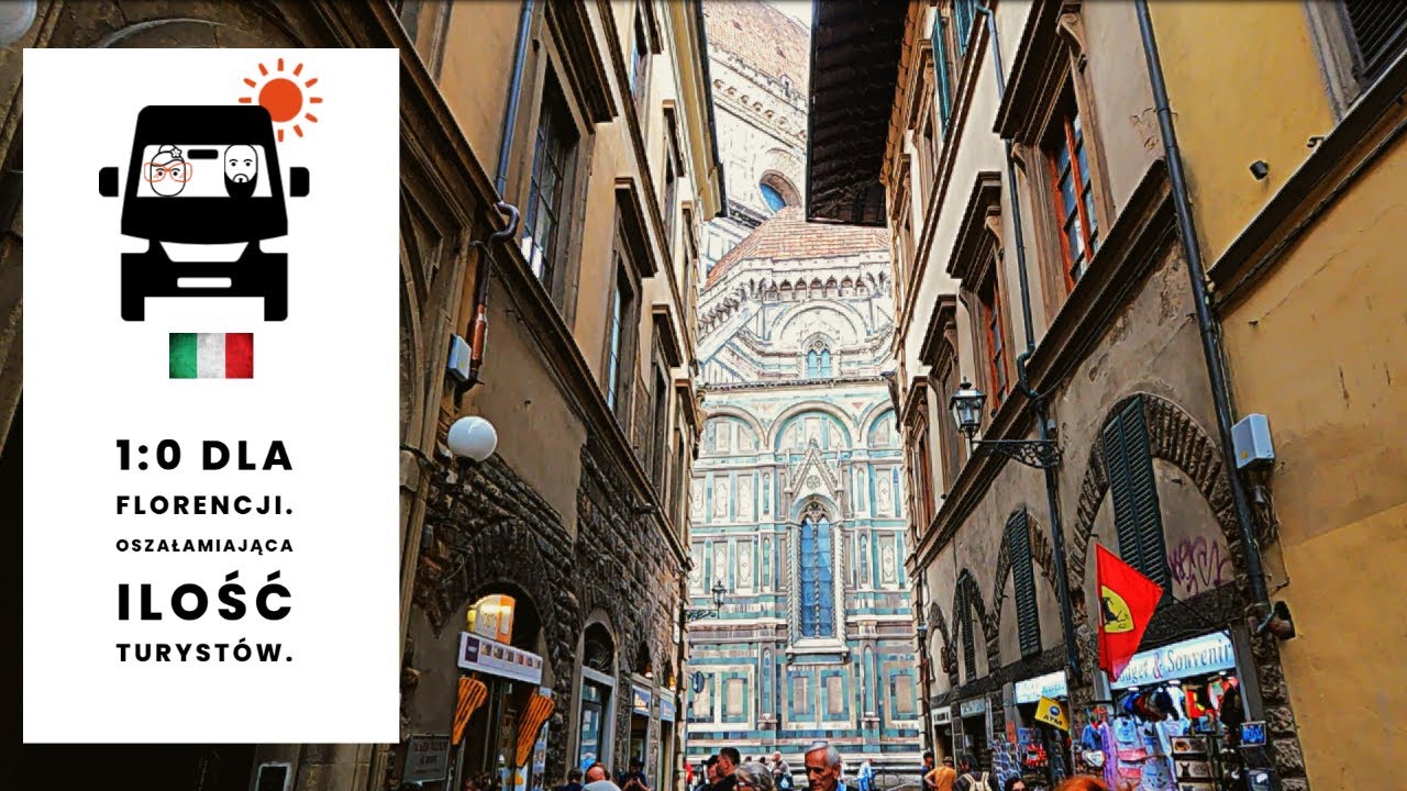 82. Fala turystów we Florencji. Parking dla kampera we Florencji. Trzeba tam wrócić !