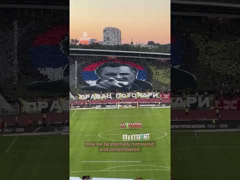 Serbia’s Red Star Belgrade honour Ratko Mladic with tifo
