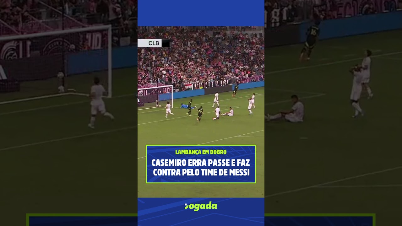 Imagem da notícia Casemiro erra passe a faz gol contra em jogo pelo Inter Miami