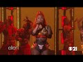 Nicki minaj performs . Barbie dreams , ganja burn & fefe on the Ellen show 2018