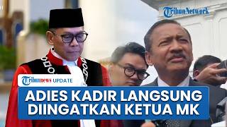 Baru Saja Dilantik Presiden, Adies Kadir Langsung Diperingatkan Ketua MK: Harus Independen