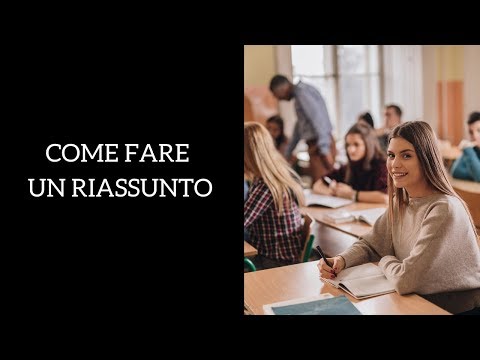 Come fare un riassunto: indicazioni
