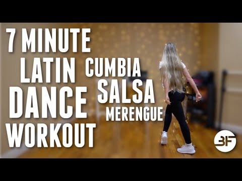 7 Minute Latin Dance Workout for Beginners | Cumbia, Salsa & Merengue