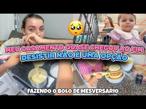 DESABAFO SOBRE TUDO QUE ACONTECEU + FIZ O BOLO DO MESVERSARIO-SAÍMOS DA ROTINA EM CASAL| Lar da Ana