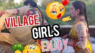 Villages Girls  Enjoying Water Tank