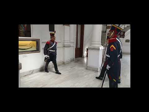 CAMBIO DE GUARDIA GRANADEROS QUE CUSTODIAN EL SABLE CORVO DE SAN MARTÍN #shorts