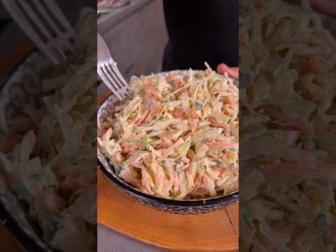 Салат из капусты как в ресторанах KFC #рецепты #салат #капуста #вкусно #быстро