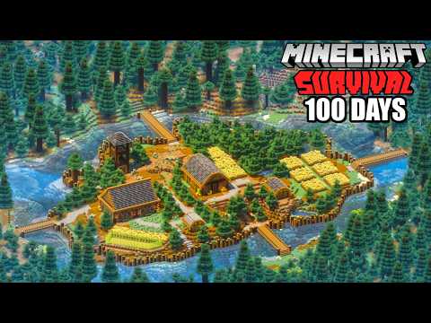 I Survived 100 Days Trapped in a Forest in Minecraft