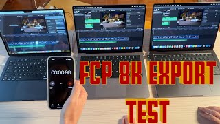 MacBook Pro 14 M3, M3 Pro & MacBook Air M2 FCP editing 8K video export test
