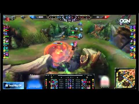 CJ Entus vs Koo Tigers LCK Summer 2015 - Playoff Semi Finals | Game 2