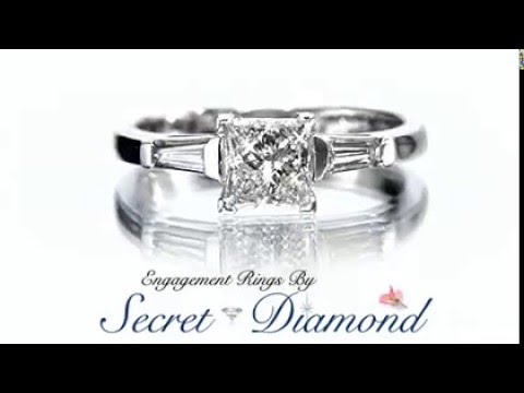 Unique Princess Cut Diamond Engagement Ring