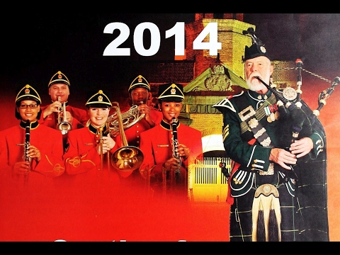 Cape Town Military Tattoo 2014 - massed military and pipe bands.