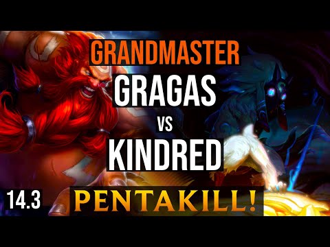 GRAGAS Jungle vs KINDRED | KR GrandMaster - Patch 14.3