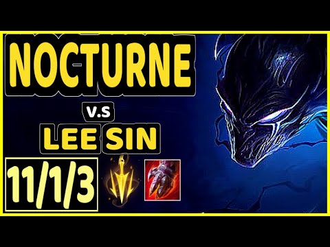 DJOKO (NOCTURNE) vs LEE SIN - 11/1/3 KDA JUNGLE GAMEPLAY - EUW Ranked GRANDMASTER