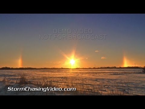 12/5/2013 Saint Cloud, MN Sub Zero Temps, Roads with Black Ice & Sun Dog