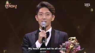Download lagu Lee Joon Gi English speech on SBS awards mp3