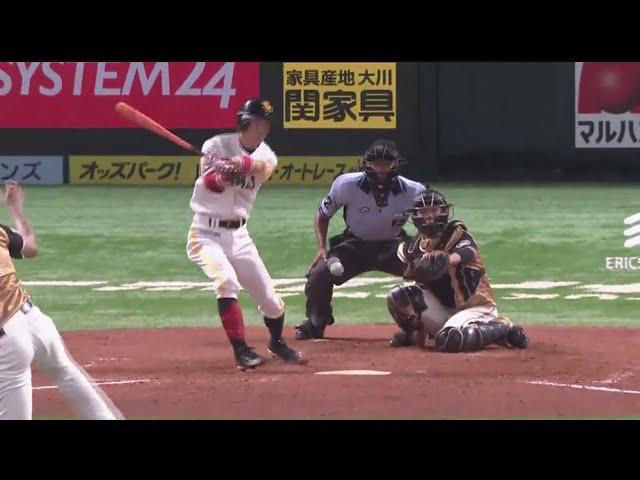 【5回裏】ホークス・明石 試合の均衡を破るセンター前2点タイムリーヒット!! 2019/8/11 H-F