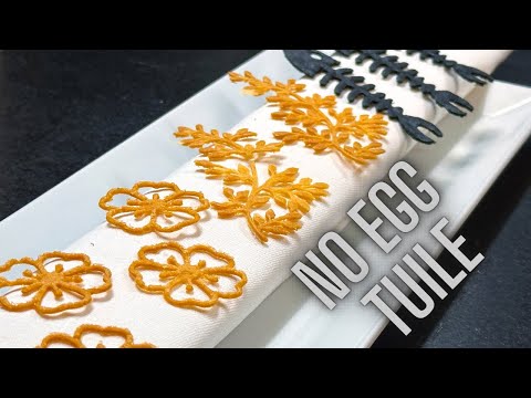 Tuile recipe no egg / egg free tuill recipe / how to make egg free tuile / 3 ingredients tuile