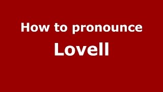 How to pronounce Lovell