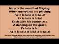 Now is the Month of Maying Solo Rehearsal Lyric Video