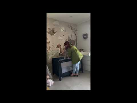 Lettino da Viaggio Comfort a 2 Livelli Pieghevole con Borsa, Blu • 74x65x125 cm