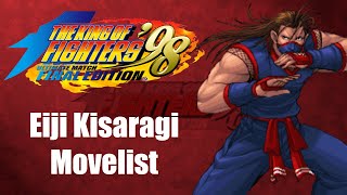 Eiji Kisaragi Movelist [The King of Fighters '98 Ultimate Match Final Edition]