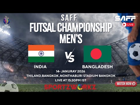 LIVE |SAFF Men’s Futsal Championship 2026 | Day 1 – Match 2 | India vs Bangladesh