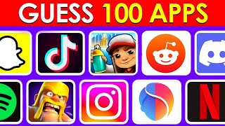 Guess the Logo in 3 Seconds | 100 Famous App Logos | Logo Quiz