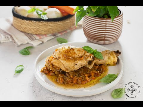 Pollo in agrodolce con le cipolle