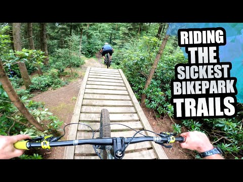 RIDING THE SICKEST BIKE PARK TRAILS AND SENDING TECHNICAL MTB TRICKS!