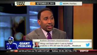Stephen A Smith rips the New York Giants after loss to Carolina - ESPN First Take