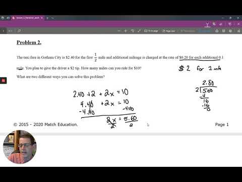 7th Grade Math - Unit 4, Lesson 5 Anchor Problems