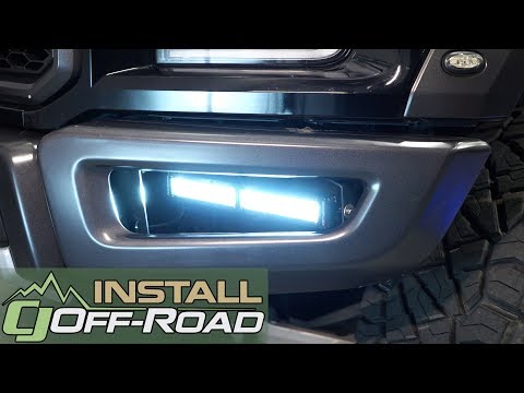2017-2020 F-150 Raptor Install: Diode Dynamics LED Fog Light Kit wt 12" Driving Beam Light Bars