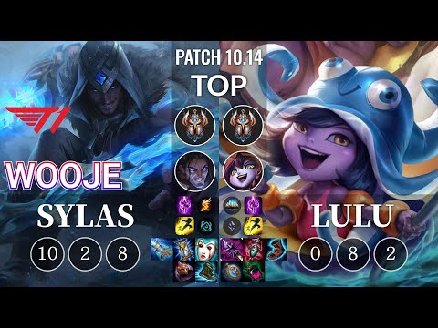 T1 Wooje Sylas vs Lulu Top - KR Patch 10.14