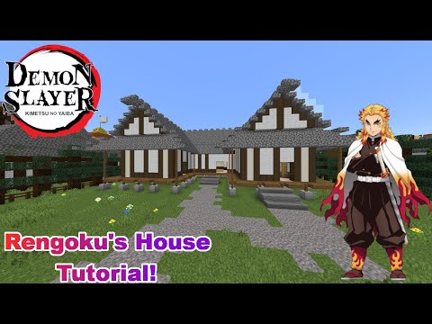 Minecraft Tutorial!: Demon Slayer! Rengoku's House! **Anime Builds** 4K