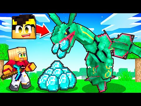 I BECAME A LEGENDARY POKEMON to HELP MY FRIEND in MINECRAFT *Rayquaza*