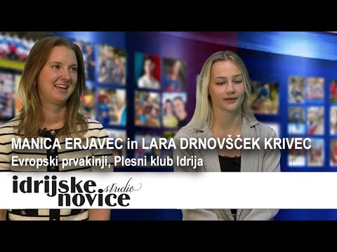 Manica Erjavec in Lara Drnovšček Krivec - TV Studio Idrijskih novic