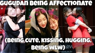 Gugudan being affectionate (kissing, hugging and being wlw)